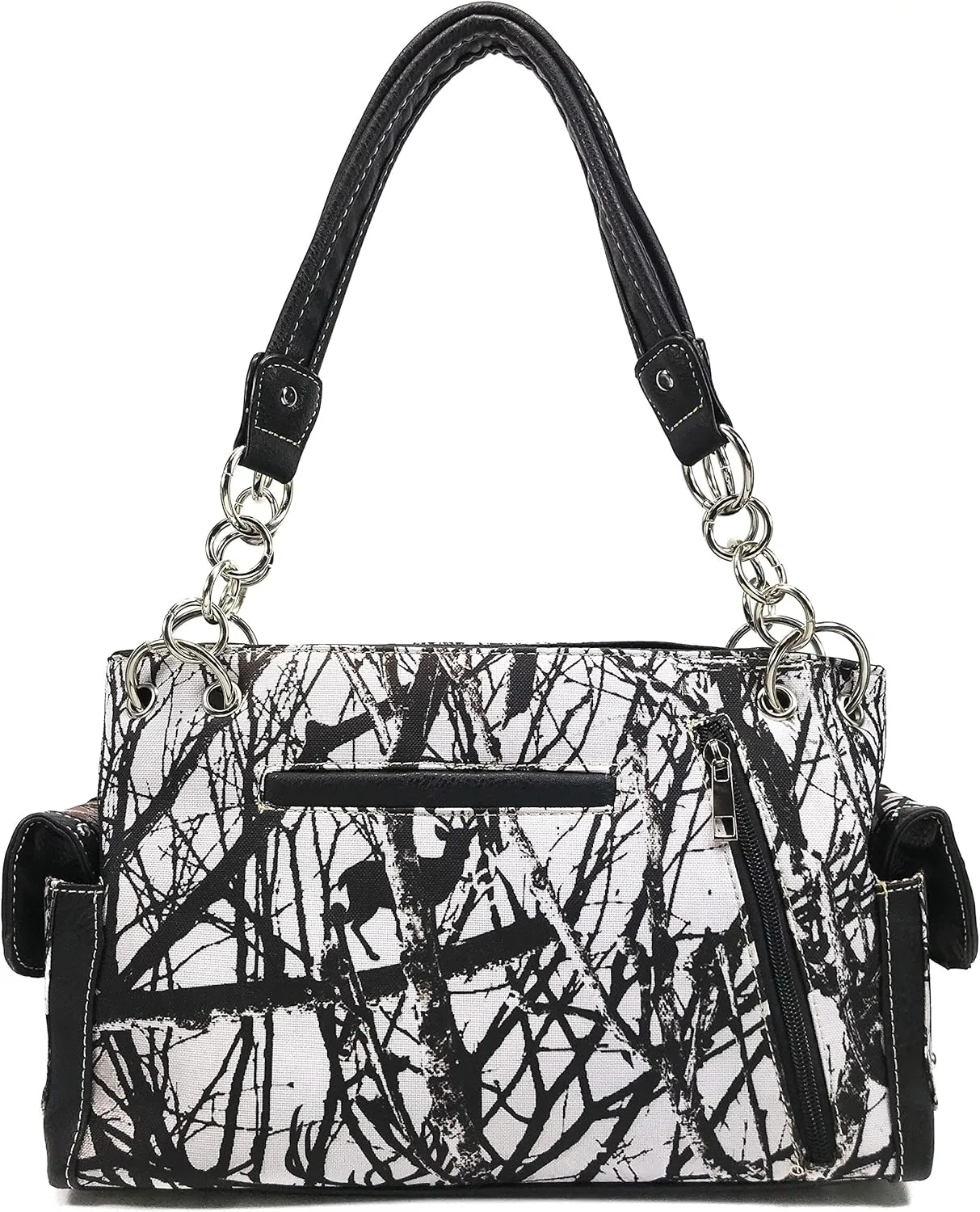 Zelris Camouflage Shine Glow Cross Wings Women Conceal Carry Handbag with Wallet