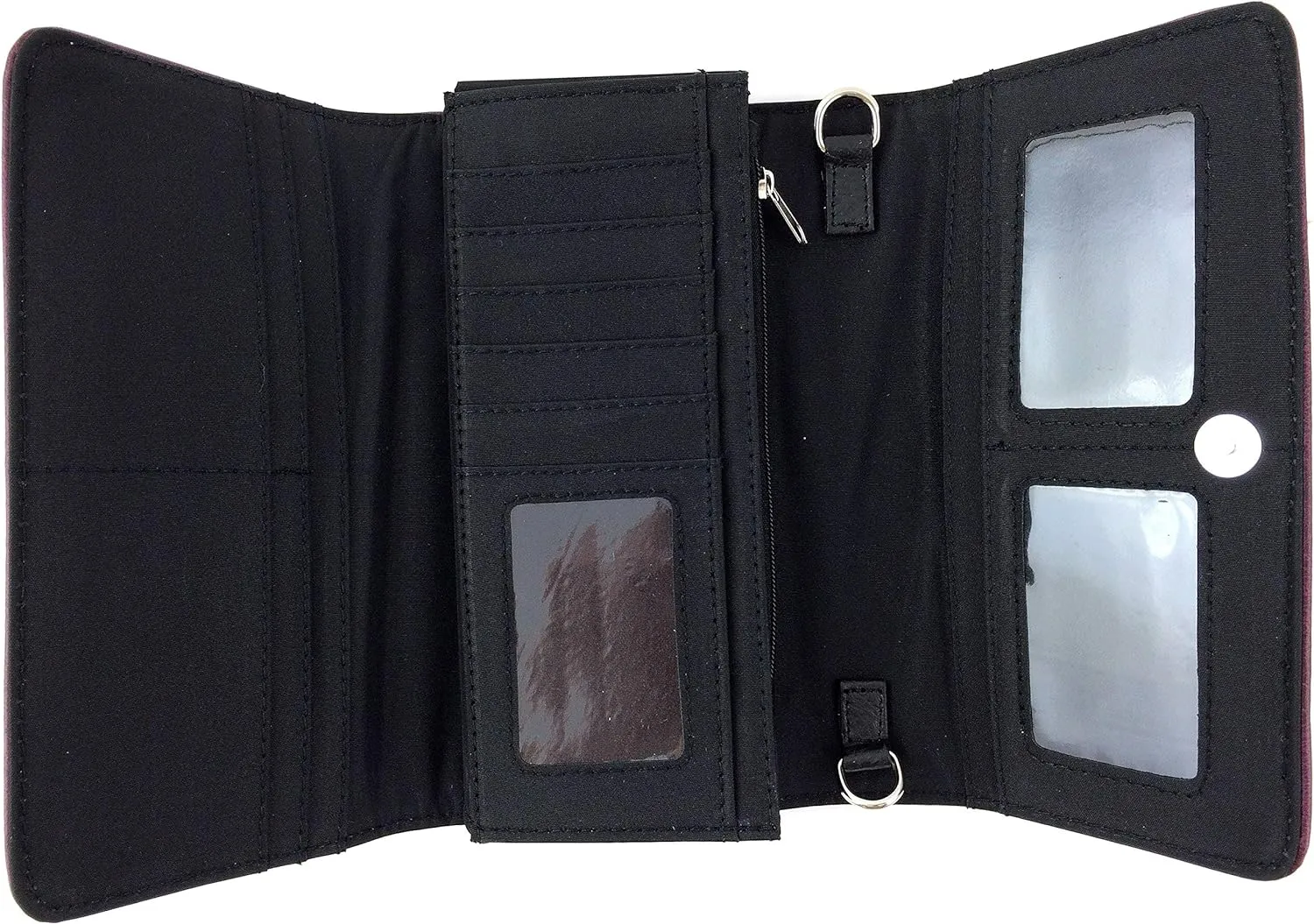 Zelris Spring Bloom Western Concho Women Crossbody Wrist Trifold Wallet