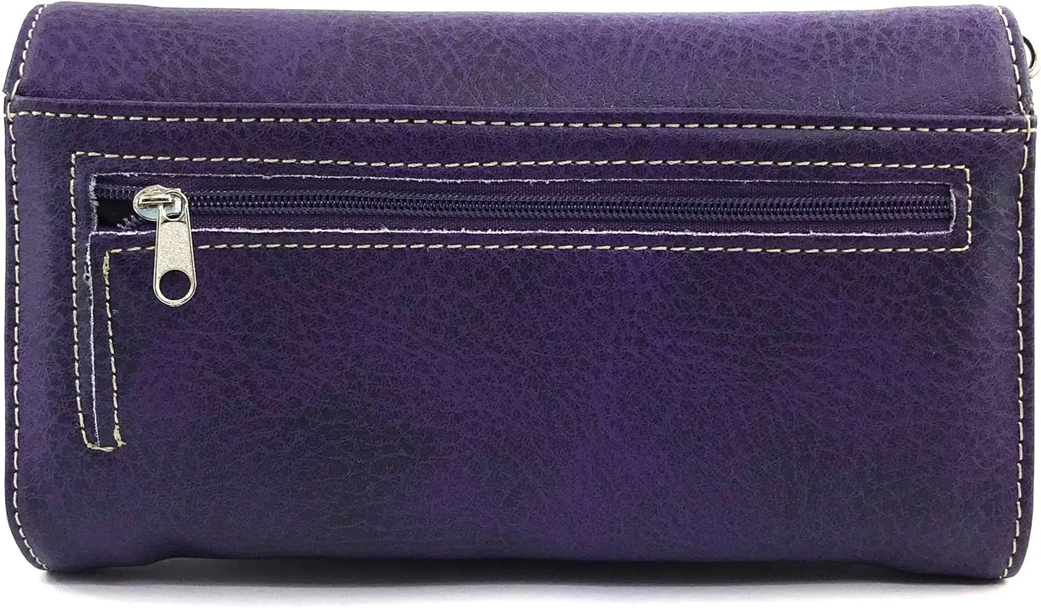 Zelris Western Cross Daisy Flower Women Crossbody Wrist Trifold Wallet